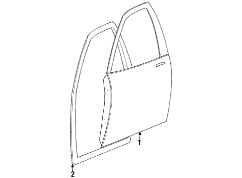 1998 Chevy Metro Weatherstrip,Front Door Opng,RH (On Esn) Diagram for 30020545