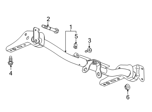 2022 Chevy Silverado 1500 Trailer Hitch Components Diagram 1 - Thumbnail