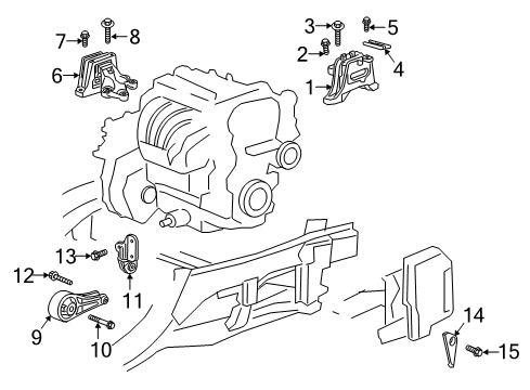 2019 GMC Terrain Engine & Trans Mounting Diagram 1 - Thumbnail