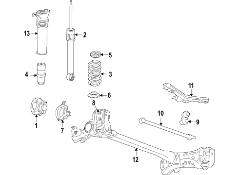 2017 Chevy Cruze Rear Axle, Suspension Components Diagram 1 - Thumbnail