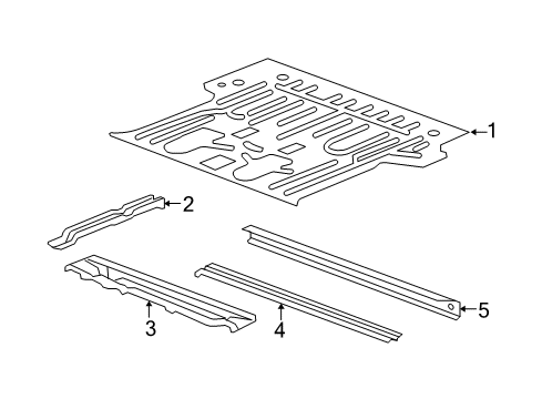 2010 GMC Yukon XL 2500 Rear Body - Floor & Rails Diagram