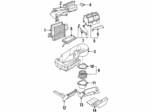 1996 Saturn SL2 Air Conditioner Diagram 2 - Thumbnail