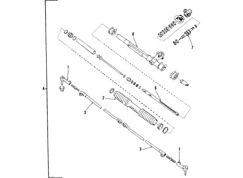 1996 Pontiac Grand Am P/S Pump & Hoses, Steering Gear & Linkage Diagram 1 - Thumbnail