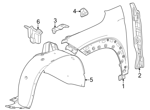 2024 Buick Encore GX Fender & Components Diagram