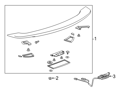 2015 Chevy Camaro Rear Spoiler Diagram 2 - Thumbnail