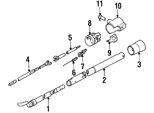 1985 Cadillac Seville Steering Column & Wheel Diagram 2 - Thumbnail