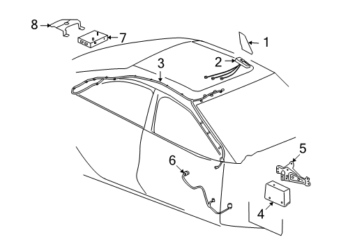 2008 Chevy Malibu Communication Interface Module Assembly(W/ Mobile Telephone Transceiver) Diagram for 25911151