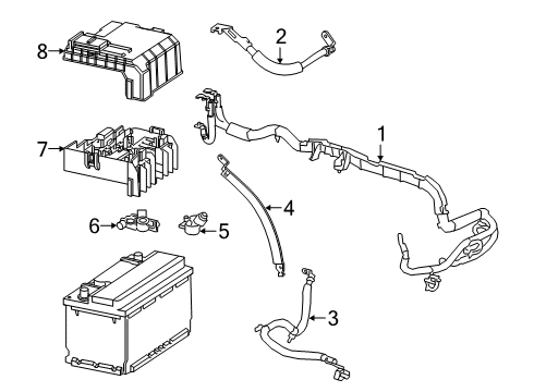 2021 GMC Sierra 1500 Battery Cables Diagram 1 - Thumbnail