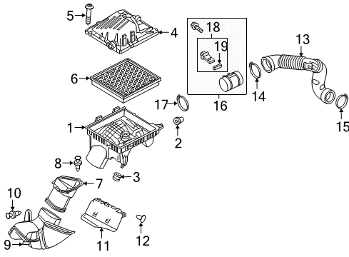 2012 Buick Regal Duct Assembly, Intake Air Diagram for 23445320