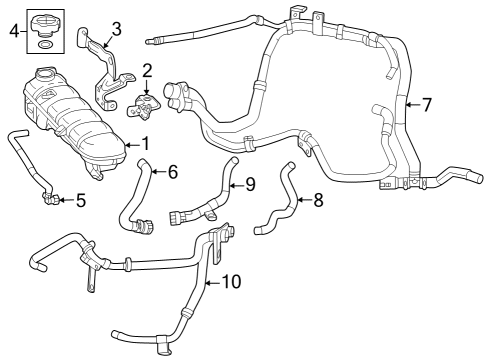 2024 Chevy Corvette Radiator Hoses Diagram 2 - Thumbnail