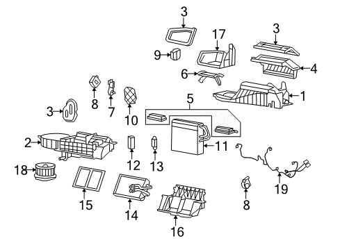 2009 Chevy Corvette Heater Core & Control Valve Diagram