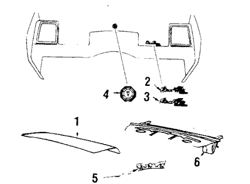 1987 Pontiac Grand Prix Emblem Assembly Diagram for 20225600