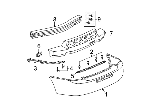 2007 Saturn Ion Rear Bumper Diagram