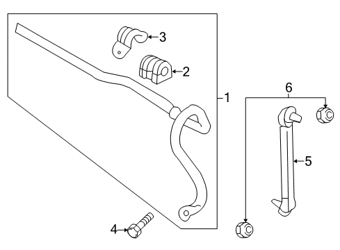 2021 Chevy Equinox Stabilizer Bar & Components - Front Diagram