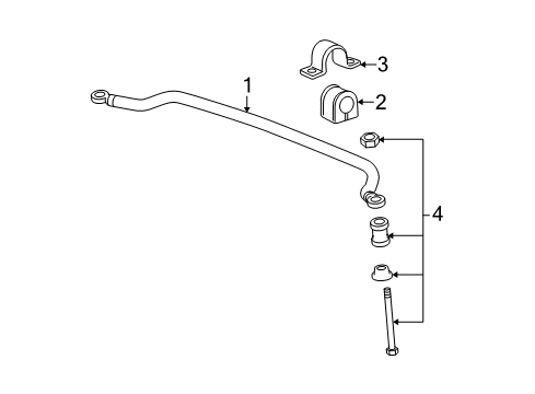 2005 Buick LaCrosse Stabilizer Bar & Components - Front Diagram