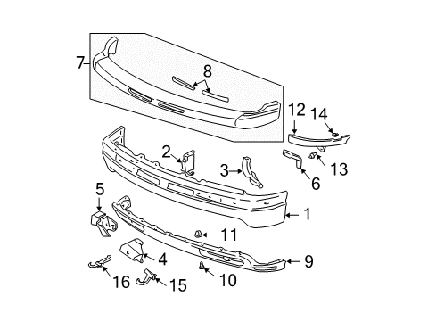 2002 Chevy Silverado 1500 Front Bumper Diagram