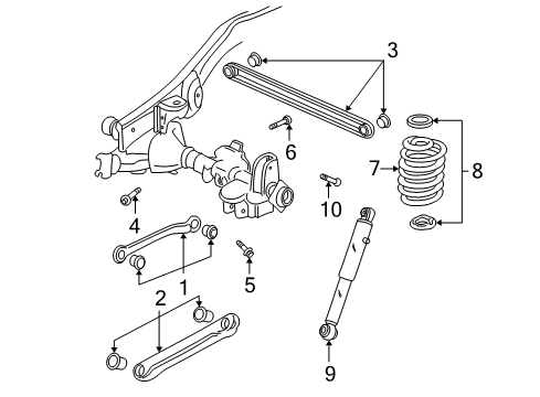 2004 Chevy Avalanche 1500 Rear Shock Absorber Kit Diagram for 19331451