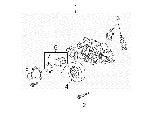 2015 Chevy Camaro Cooling System, Radiator, Water Pump, Cooling Fan Diagram 3 - Thumbnail