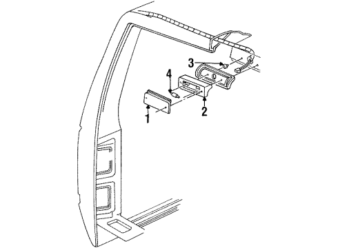 1993 GMC K3500 Cargo Lamps Diagram 3 - Thumbnail