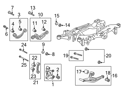 2015 Cadillac XTS Rear Suspension, Control Arm Diagram 4 - Thumbnail