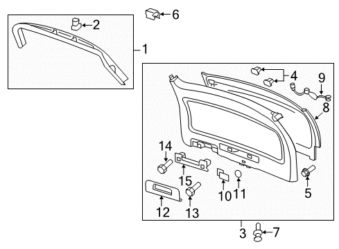 2013 GMC Acadia Interior Trim - Lift Gate Diagram 2 - Thumbnail