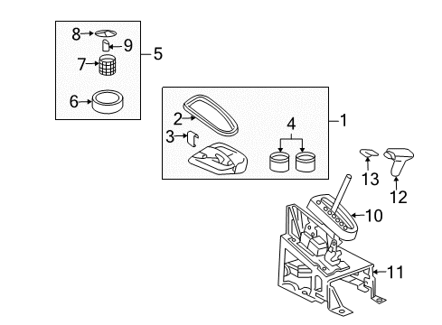 2001 Pontiac Aztek Shifter Trim Diagram