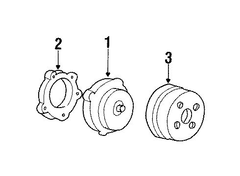 1999 Chevy Lumina Cooling System, Radiator, Water Pump, Cooling Fan Diagram