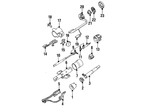 1994 Oldsmobile Cutlass Ciera Support,Steering Column Housing Diagram for 26034699