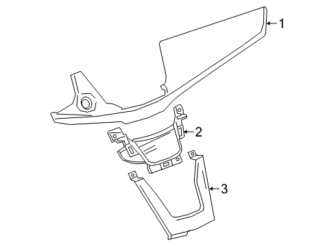 2021 Cadillac XT6 Pad Assembly, I/P Tr *Fineline Cali Diagram for 84700103