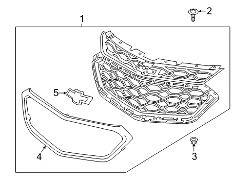 2018 Chevy Equinox Grille & Components Diagram 2 - Thumbnail