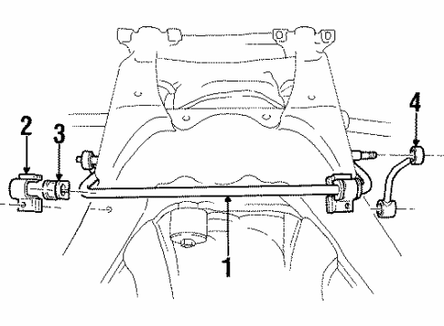 2000 Cadillac Catera Rear Suspension Components, Upper Control Arm, Stabilizer Bar  Diagram 3 - Thumbnail