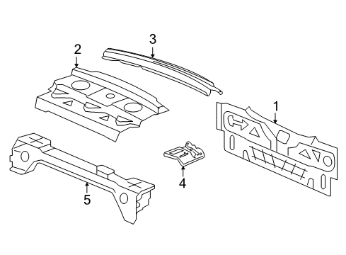 2012 Chevy Malibu Extension,Rear Window Panel Diagram for 15820077