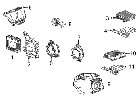 2021 Buick Encore GX Speaker Assembly, Rdo Frt S/D Diagram for 84501693