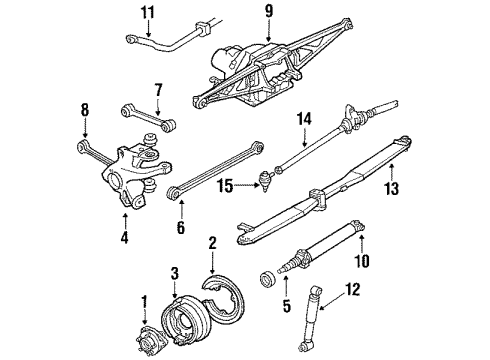 1993 Chevy Corvette Housing And Piston Assembly, Rear Brake,L.H. Diagram for 10132839