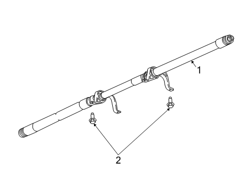 2020 Cadillac XT4 Drive Shaft - Rear Diagram