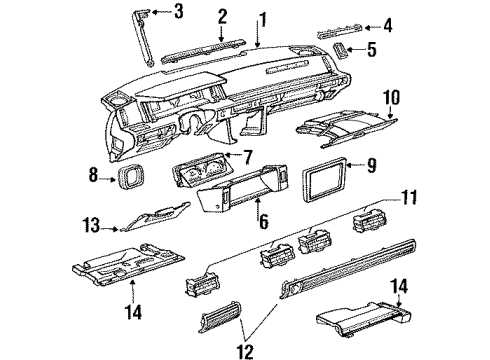 1989 Chevy Corsica Switch Assembly, Windshield Wiper & Windshield Washer Diagram for 10076708