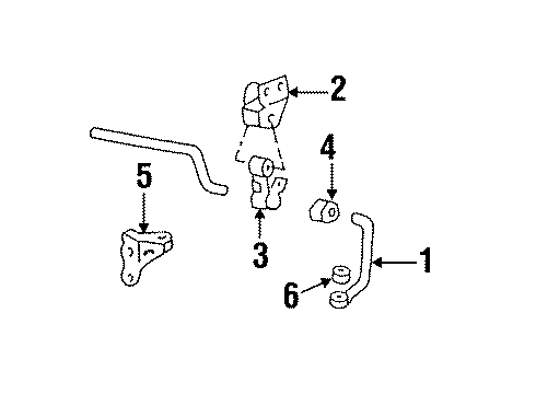 1992 Cadillac Fleetwood Rear Suspension, Control Arm Diagram 3 - Thumbnail