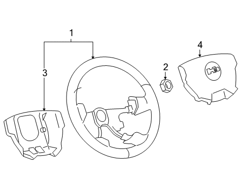 2009 Hummer H3 Steering Column & Wheel, Steering Gear & Linkage Diagram 4 - Thumbnail