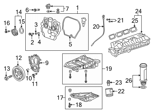 2021 GMC Acadia Cover Assembly, Tmg Chain Upr Diagram for 55514490