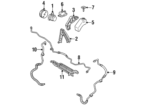 1997 Cadillac Seville P/S Pump & Hoses, Steering Gear & Linkage Diagram 3 - Thumbnail