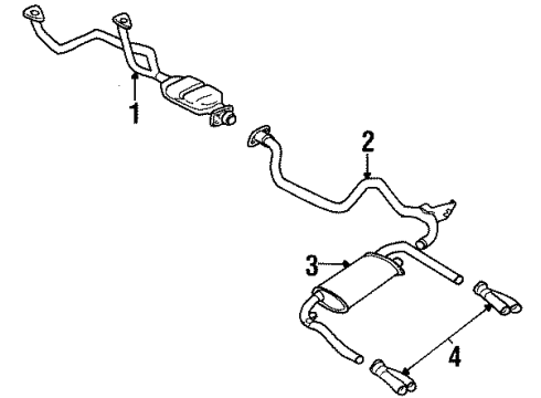 1995 Pontiac Firebird Extension Assembly, Exhaust Tail Pipe Diagram for 10243346