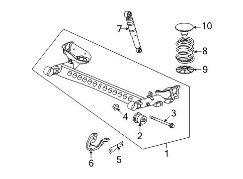 2003 Saturn Ion Support, Rear Suspension Control Arm Bracket Diagram for 22696482