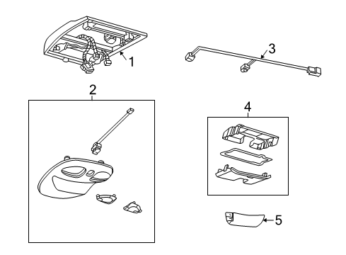 2005 Chevy Blazer Switch Asm,Windshield Header Courtesy, Reading Lamp Diagram for 12384328