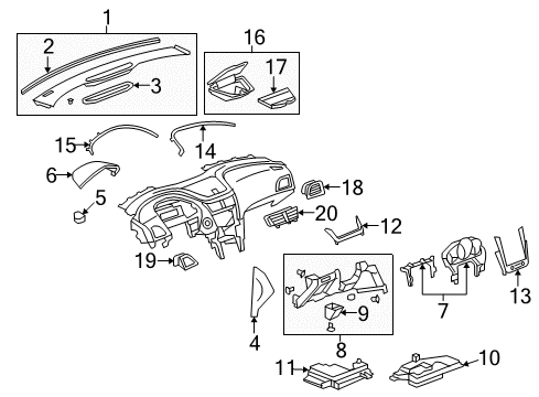 2010 Chevy Malibu Cluster & Switches, Instrument Panel Diagram 5 - Thumbnail