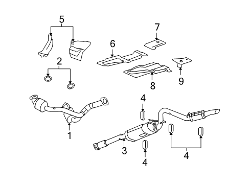 2014 Chevy Suburban 1500 Exhaust Components Diagram