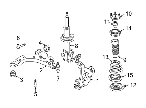 2000 Buick Century Front Suspension, Control Arm, Stabilizer Bar Diagram 1 - Thumbnail