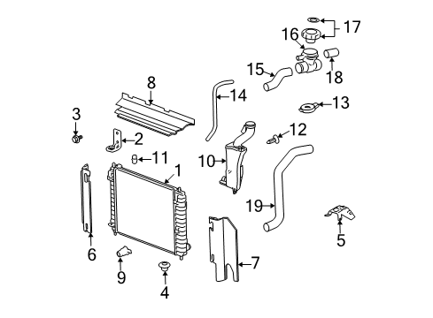 2008 Chevy HHR Radiator & Components Diagram 2 - Thumbnail