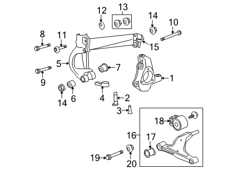 2012 Buick LaCrosse Yoke,Front Suspension Strut Diagram for 22812726