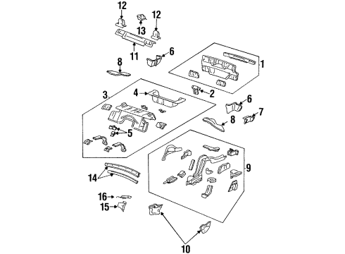 1999 Pontiac Firebird Emblem Asm,Rear End Finish Panel Blue <Use 1C4N*Blue Insert Diagram for 12458777