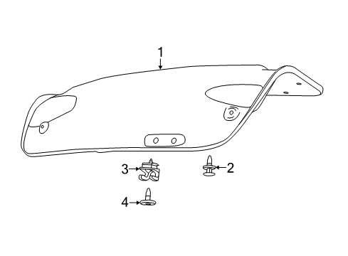 2015 Chevy SS Interior Trim - Trunk Lid Diagram